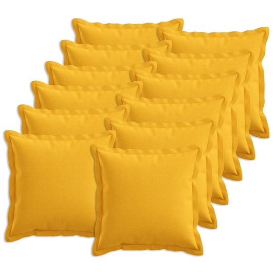 vidaXL Cushion with Pillow HOUTEN 12 pcs Light Yellow Faux Linen