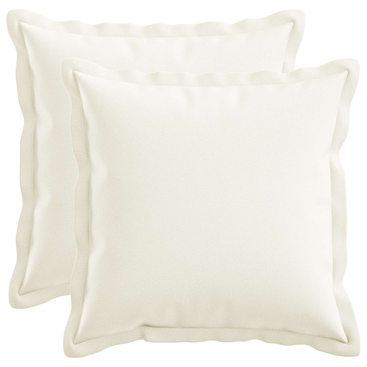 vidaXL Cushion with Pillow HOUTEN 2 pcs White Faux Linen