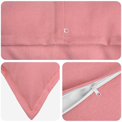 vidaXL Cushion with Pillow HOUTEN 12 pcs Pink Faux Linen