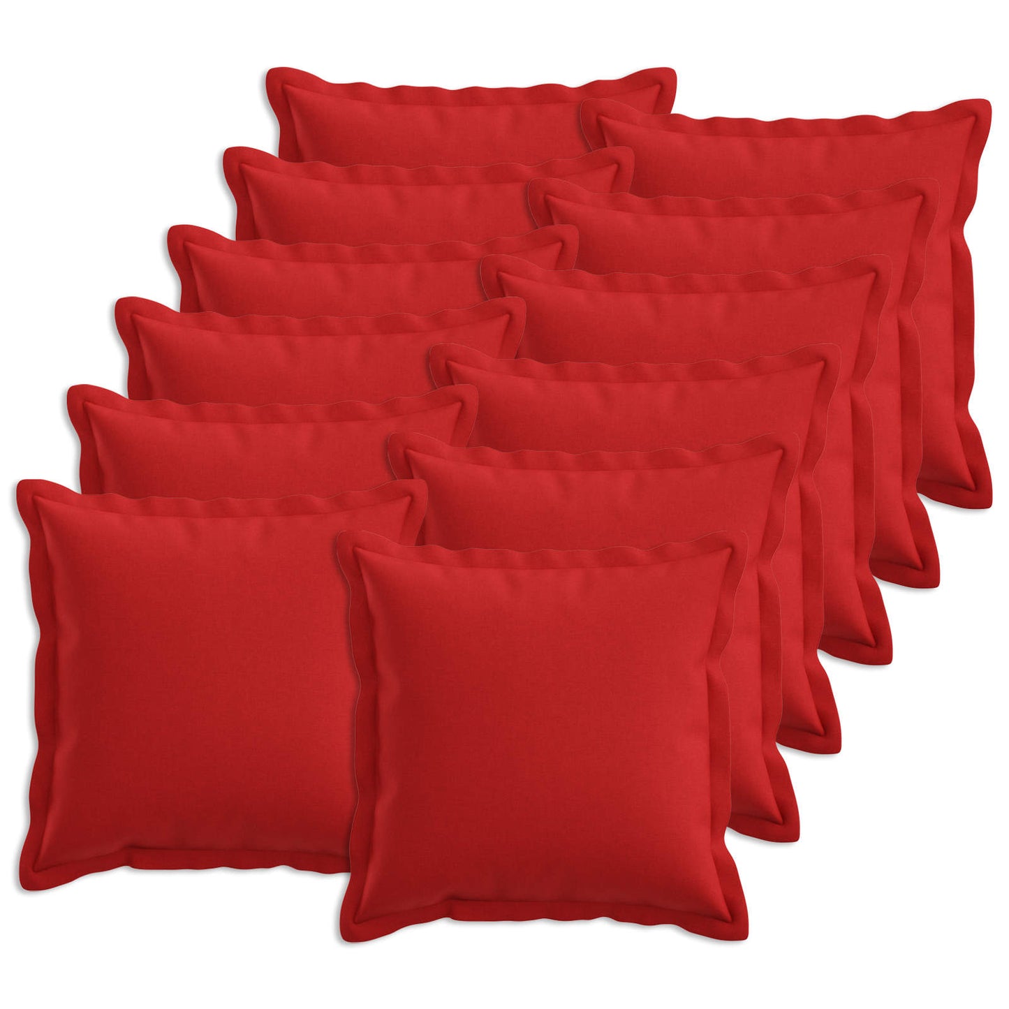 vidaXL Cushion with Pillow HOUTEN 12 pcs Red Faux Linen