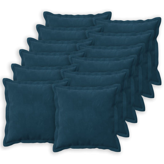 vidaXL Cushion with Pillow HOUTEN 12 pcs Blue Velvet