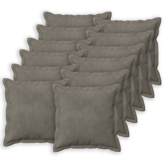 vidaXL Cushion with Pillow HOUTEN 12 pcs Light Grey Velvet