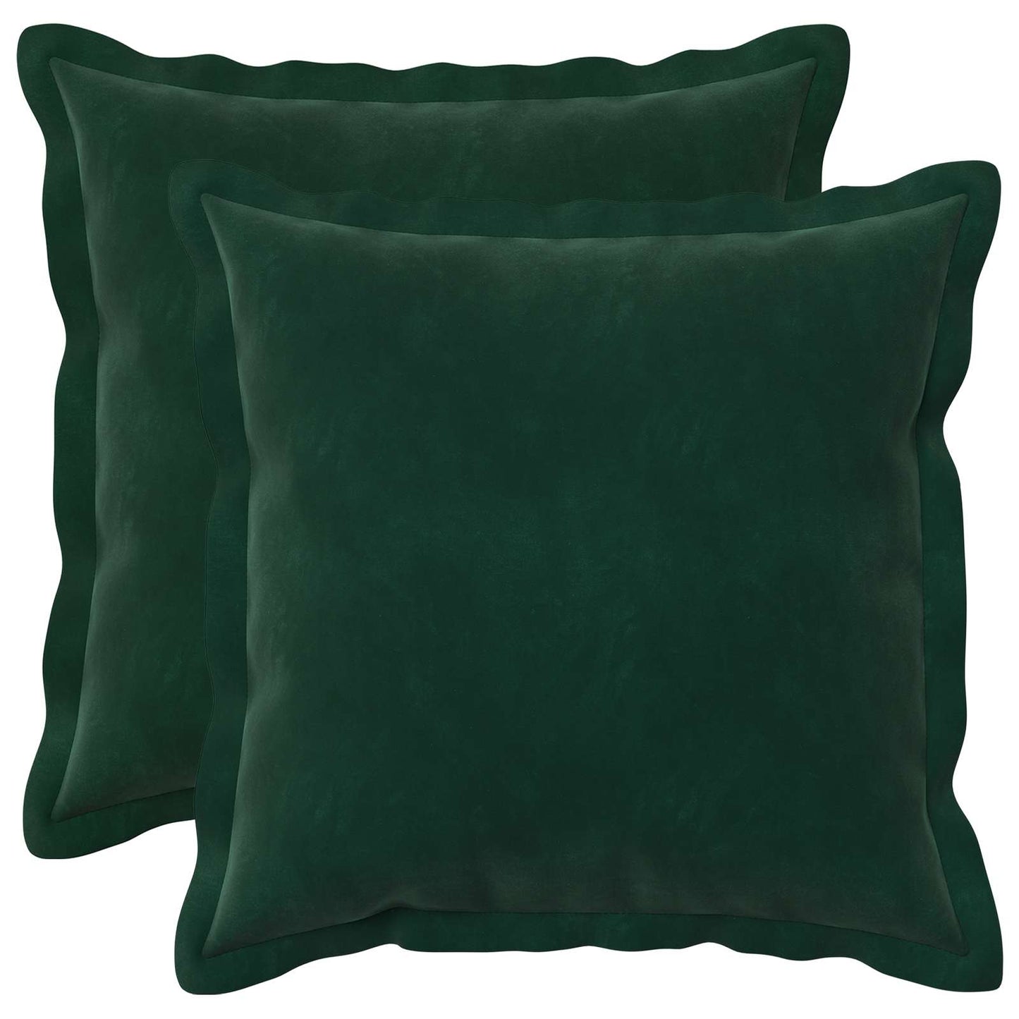 vidaXL Cushion with Pillow HOUTEN 2 pcs Dark Green Velvet