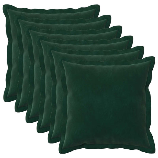 vidaXL Cushion with Pillow HOUTEN 6 pcs Dark Green Velvet