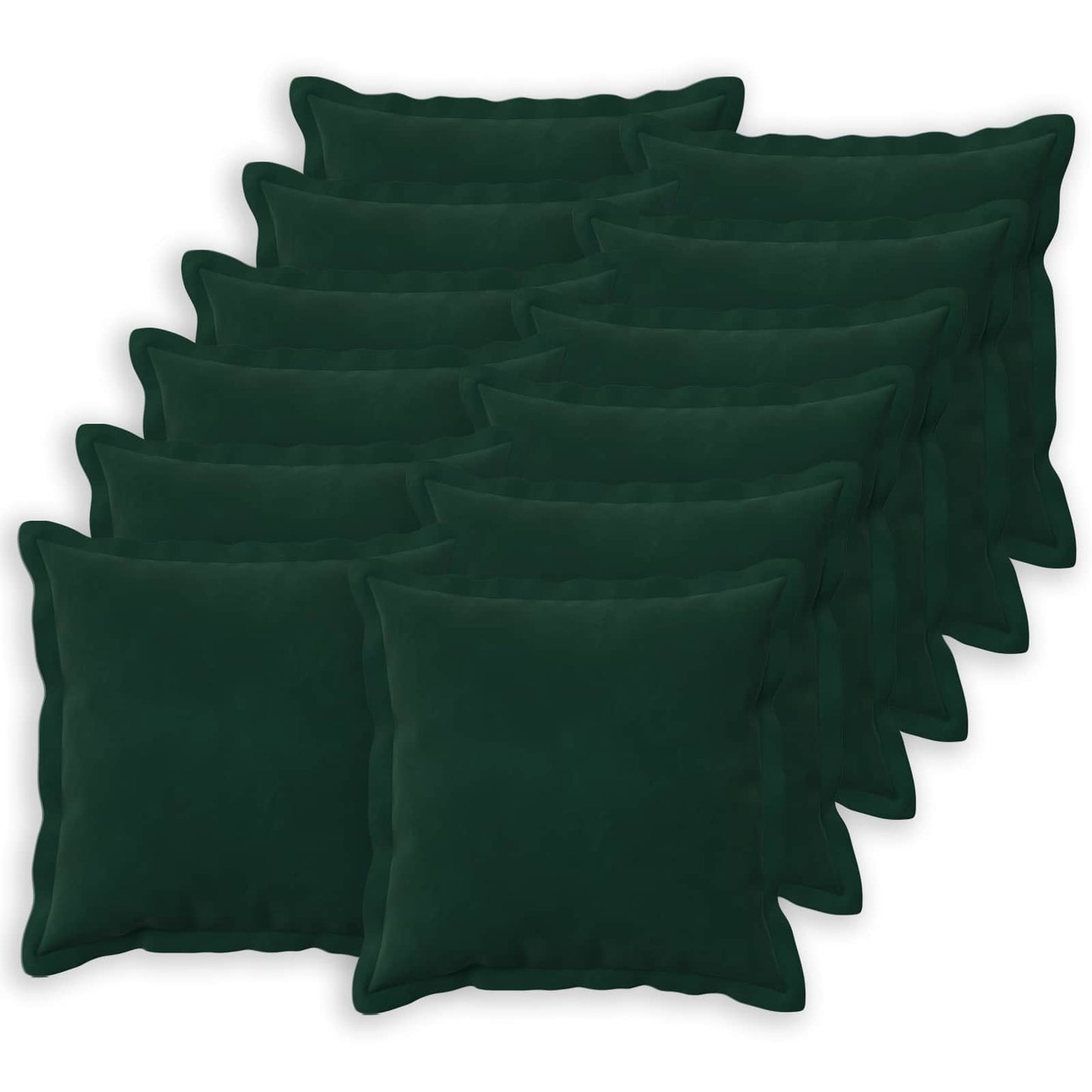 vidaXL Cushion with Pillow HOUTEN 12 pcs Dark Green Velvet