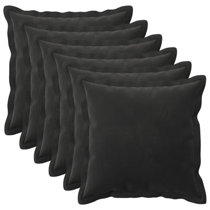 vidaXL Cushion with Pillow HOUTEN 6 pcs Black Velvet
