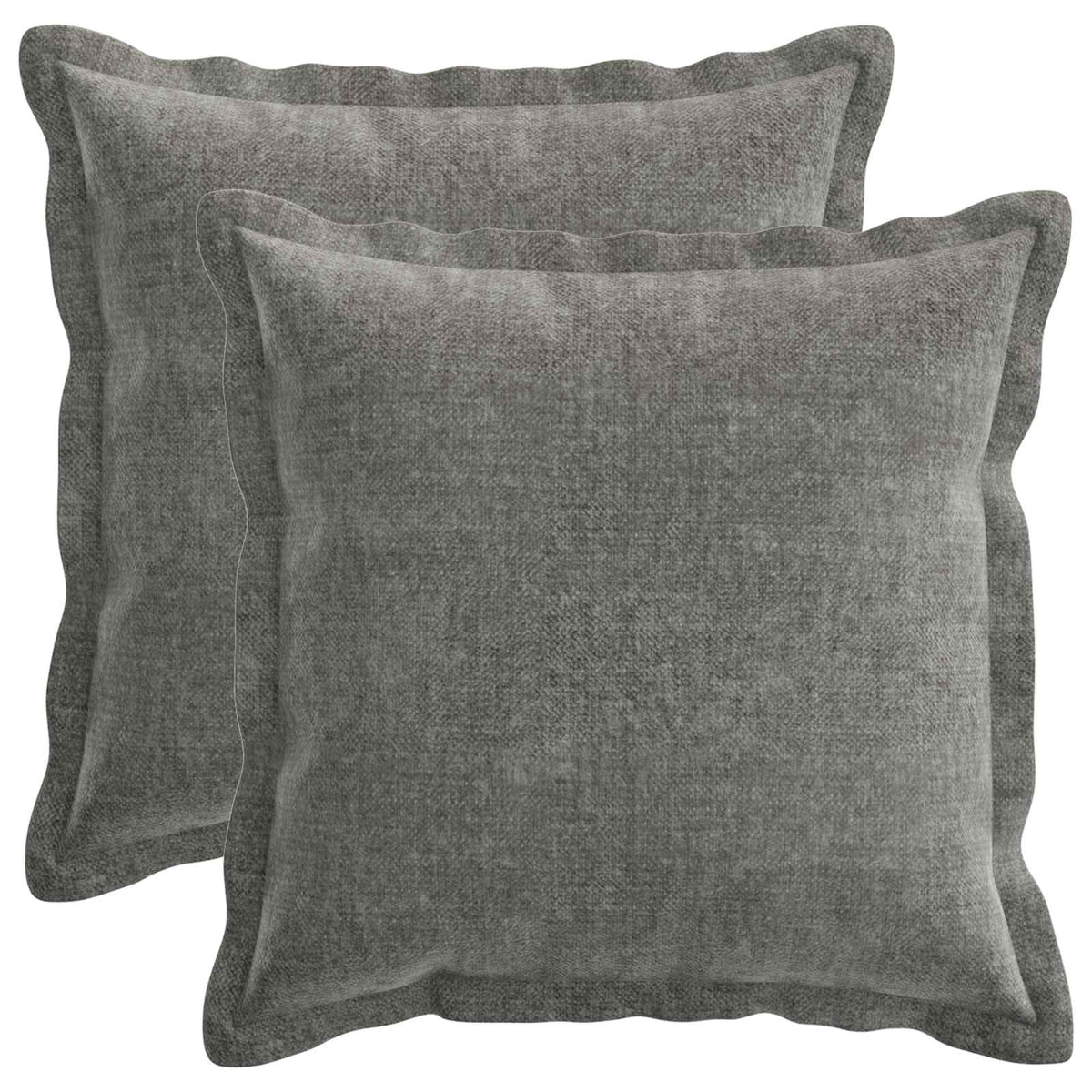 vidaXL Throw Pillow 2 pcs HOUTEN Dark Grey 50 x 50 cm Chenille Fabric