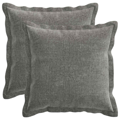 vidaXL Throw Pillow 2 pcs HOUTEN Dark Grey 50 x 50 cm Chenille Fabric