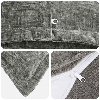 vidaXL Throw Pillow 6 pcs HOUTEN Dark Grey 50 x 50 cm Chenille Fabric