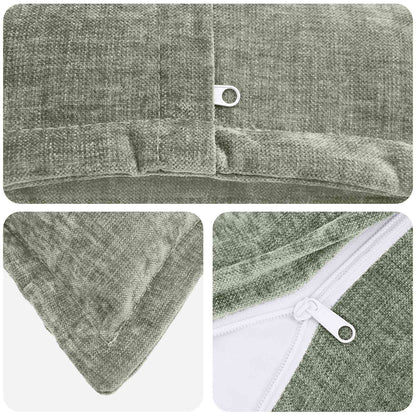 vidaXL Throw Pillow 6 pcs HOUTEN Green 50 x 50 cm Chenille Fabric