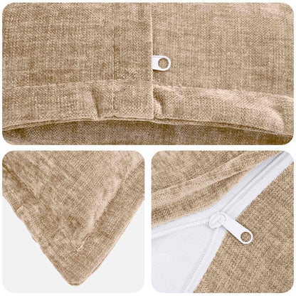 vidaXL Throw Pillow 2 pcs HOUTEN Taupe 50 x 50 cm Chenille Fabric
