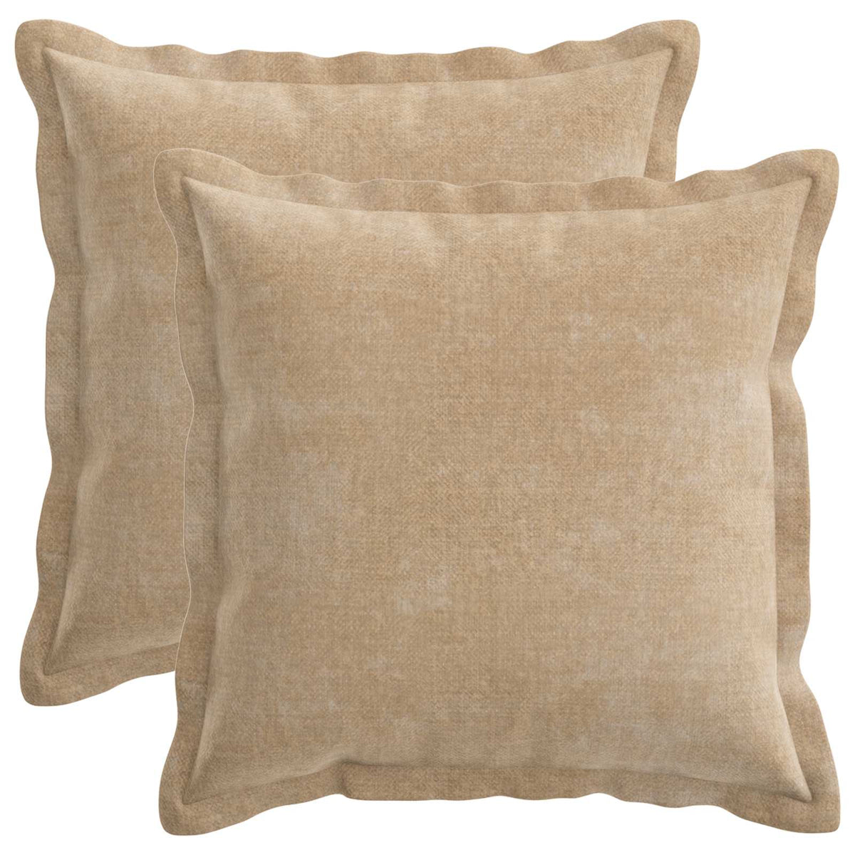 vidaXL Throw Pillow 2 pcs HOUTEN Taupe 50 x 50 cm Chenille Fabric