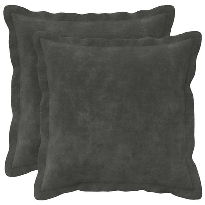 vidaXL Cushion with Pillow HOUTEN 2 pcs Anthracite Microfiber Fleece