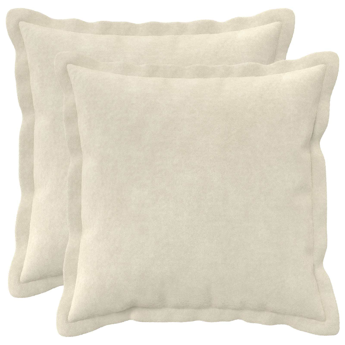 vidaXL Cushion with Pillow HOUTEN 2 pcs Cream Microfiber Fleece