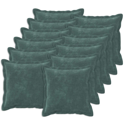vidaXL Cushion with Pillow HOUTEN 12 pcs Sea Blue Microfiber Fleece