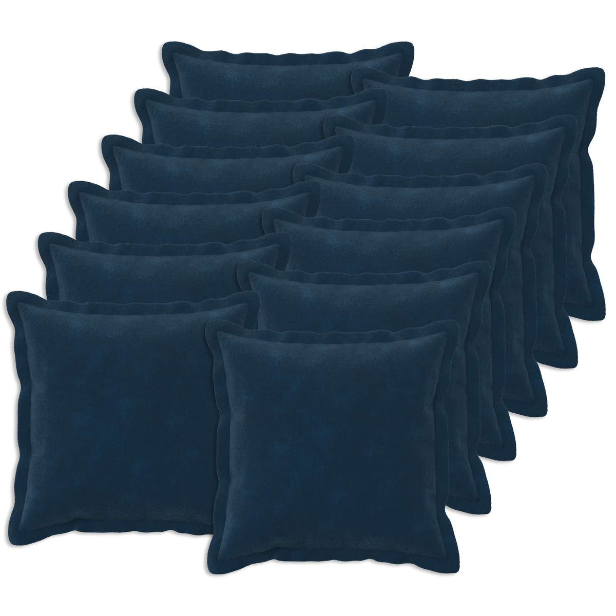 vidaXL Cushion with Pillow HOUTEN 12 pcs Blue Microfiber Fleece