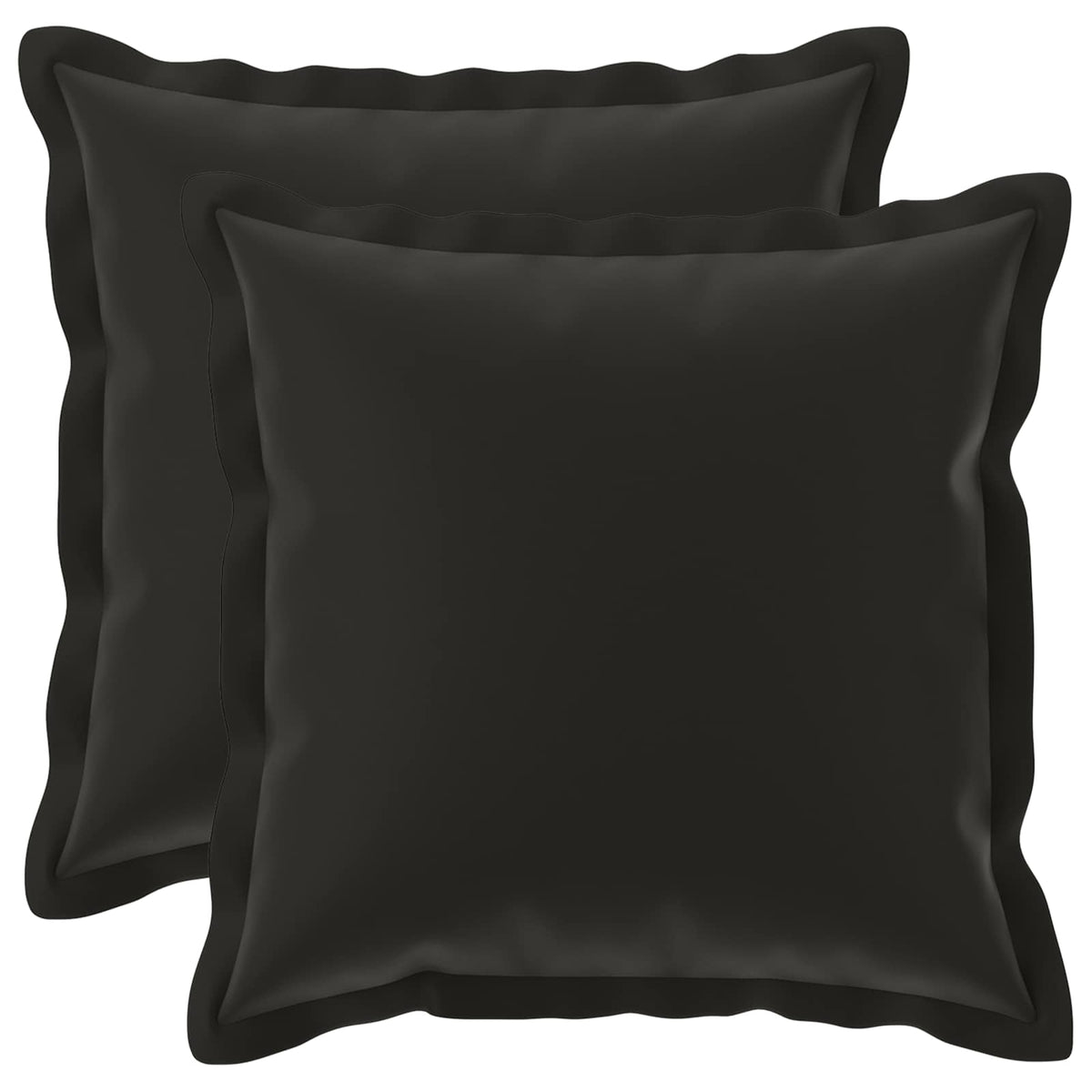 vidaXL Cushion with Pillow HOUTEN 2 pcs Black Polyester
