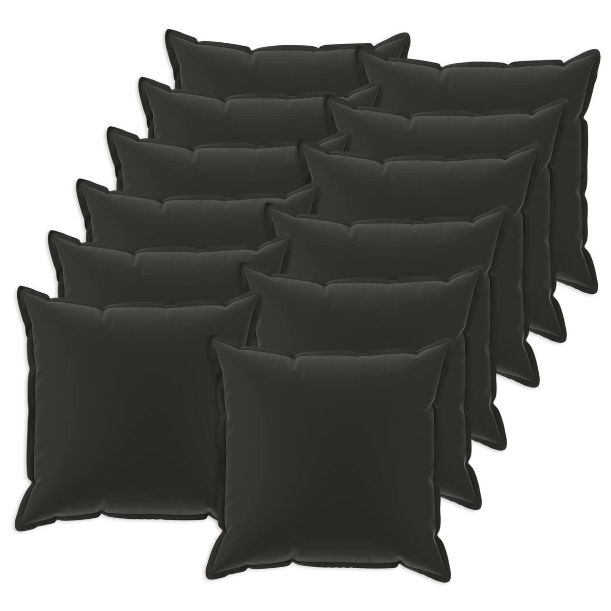 vidaXL Cushion with Pillow HOUTEN 12 pcs Black Polyester
