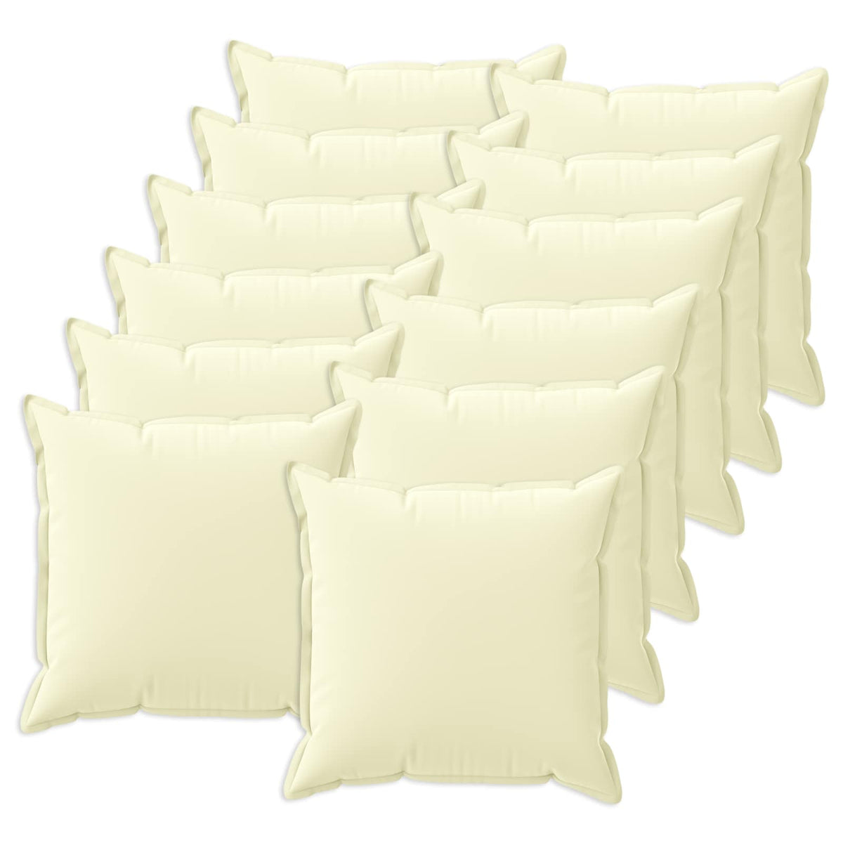 vidaXL Cushion with Pillow HOUTEN 12 pcs Cream Polyester