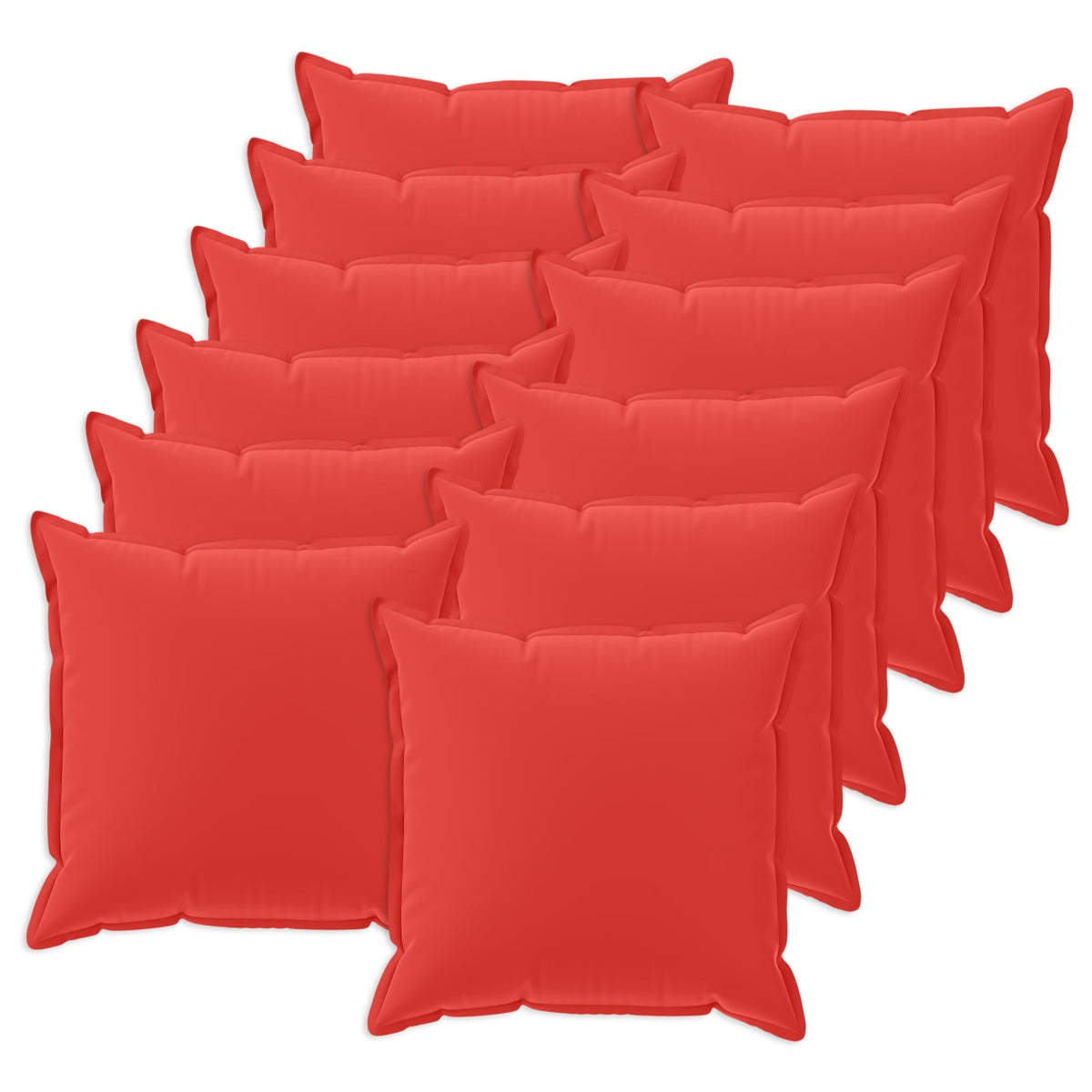 vidaXL Cushion with Pillow HOUTEN 12 pcs Red Polyester