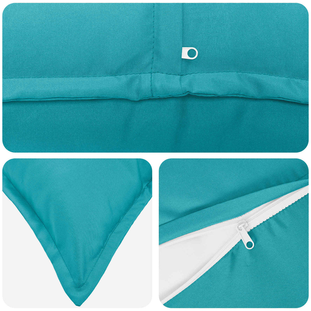 vidaXL Cushion with Pillow HOUTEN 12 pcs Turquoise Polyester