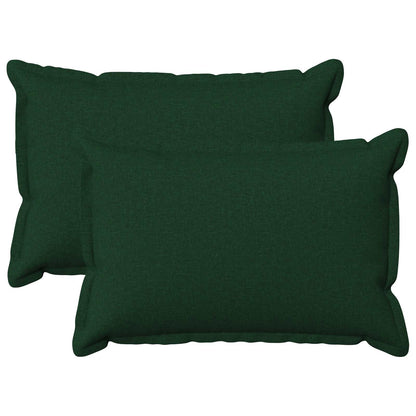 vidaXL Cushion with Pillow HOUTEN 2 pcs Dark Green Faux Linen