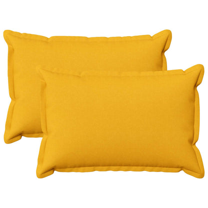 vidaXL Cushion with Pillow HOUTEN 2 pcs Light Yellow Faux Linen