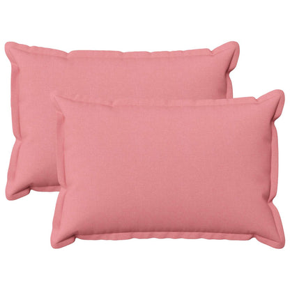vidaXL Cushion with Pillow HOUTEN 2 pcs Pink Faux Linen