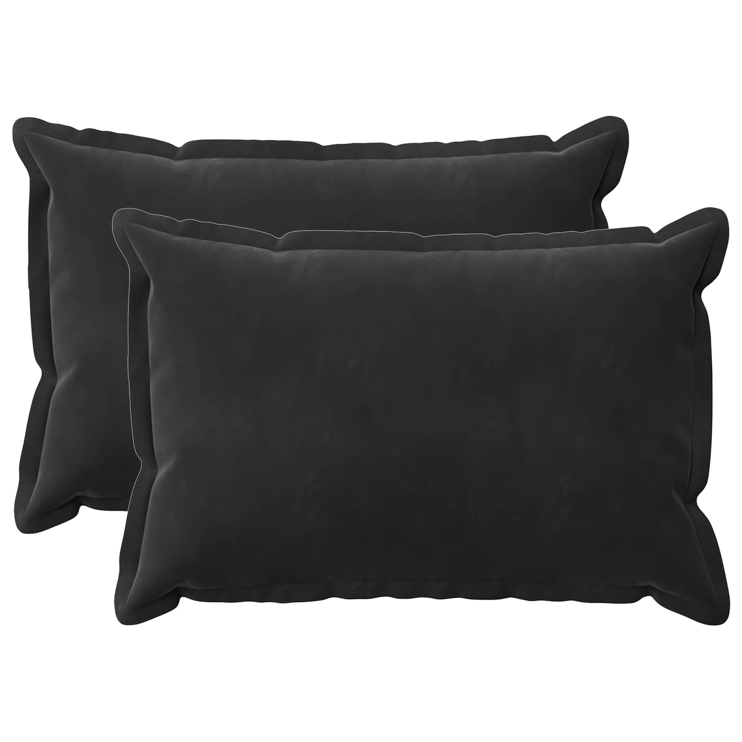 vidaXL Cushion with Pillow HOUTEN 2 pcs Black Velvet