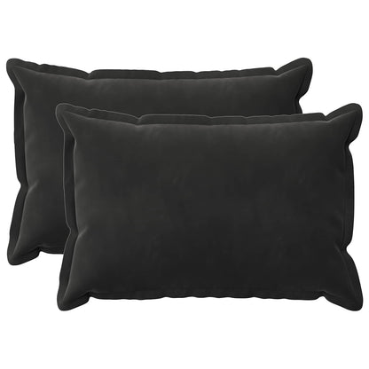 vidaXL Cushion with Pillow HOUTEN 2 pcs Black Velvet