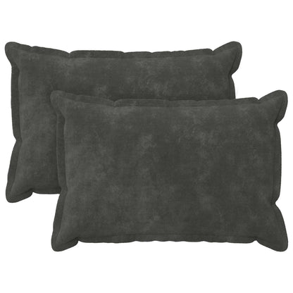 vidaXL Cushion with Pillow HOUTEN 2 pcs Anthracite Microfiber Fleece