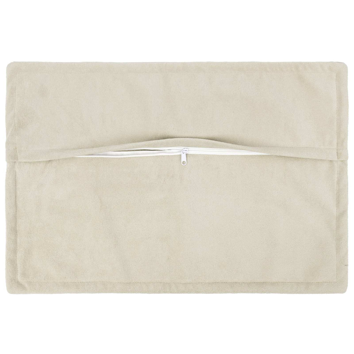 vidaXL Cushion with Pillow HOUTEN 2 pcs Cream Microfiber Fleece