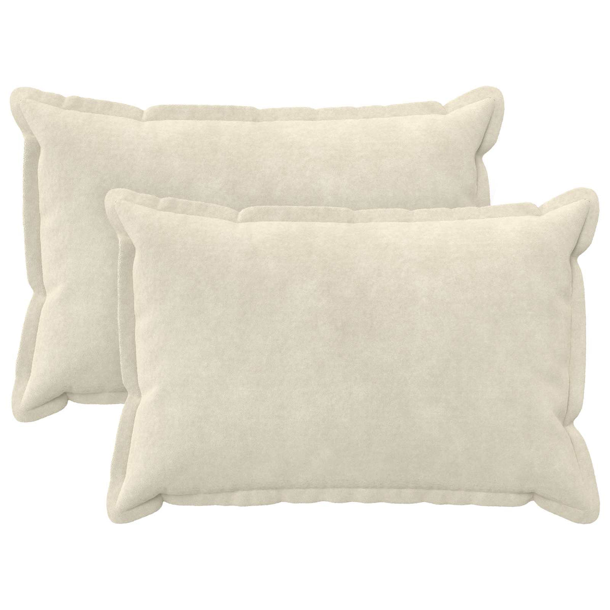 vidaXL Cushion with Pillow HOUTEN 2 pcs Cream Microfiber Fleece