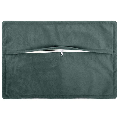 vidaXL Cushion with Pillow HOUTEN 2 pcs Sea Blue Microfiber Fleece