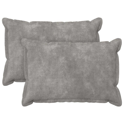 vidaXL Cushion with Pillow HOUTEN 2 pcs Light Grey Microfiber Fleece