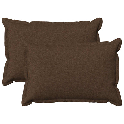 vidaXL Cushion with Pillow HOUTEN 2 pcs Brown Faux Linen