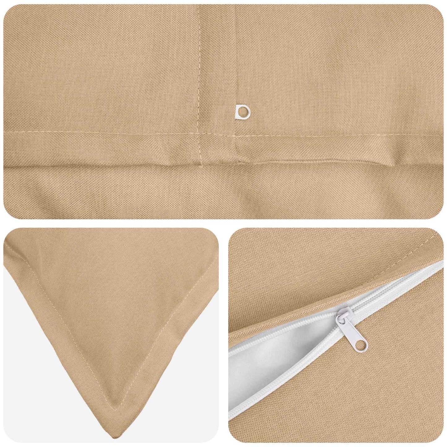 vidaXL Cushion with Pillow HOUTEN 2 pcs Cream Faux Linen