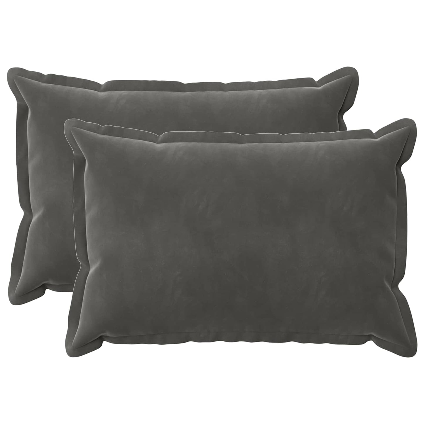 vidaXL Cushion with Pillow HOUTEN 2 pcs Dark Grey Velvet