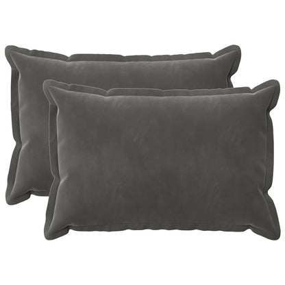 vidaXL Cushion with Pillow HOUTEN 2 pcs Dark Grey Velvet
