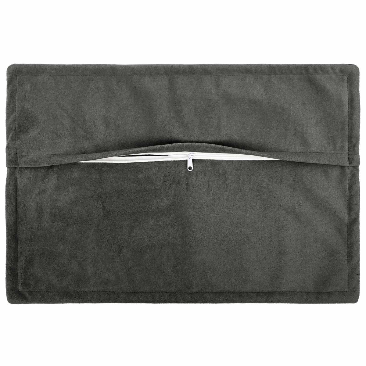 vidaXL Cushion with Pillow HOUTEN 2 pcs Anthracite Microfiber Fleece