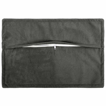 vidaXL Cushion with Pillow HOUTEN 2 pcs Anthracite Microfiber Fleece
