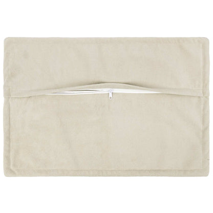 vidaXL Cushion with Pillow HOUTEN 2 pcs Cream Microfiber Fleece