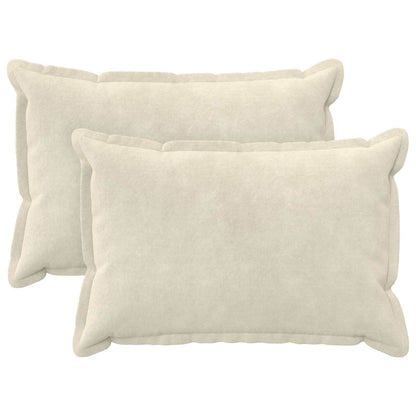 vidaXL Cushion with Pillow HOUTEN 2 pcs Cream Microfiber Fleece