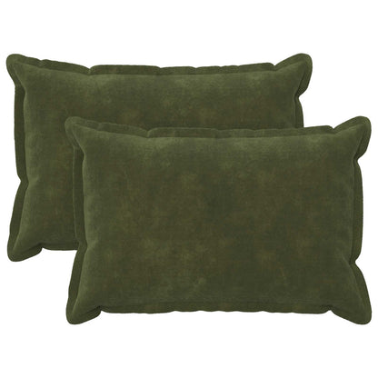 vidaXL Cushion with Pillow HOUTEN 2 pcs Green Microfiber Fleece