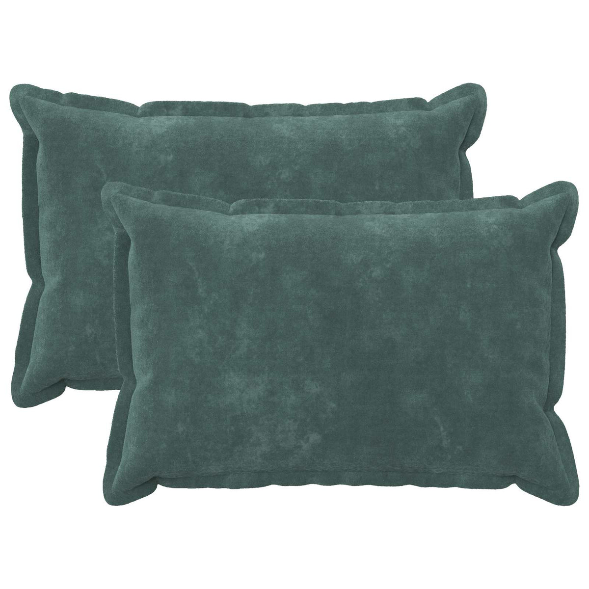 vidaXL Cushion with Pillow HOUTEN 2 pcs Sea Blue Microfiber Fleece