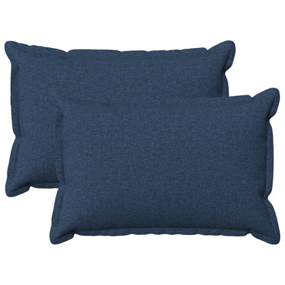vidaXL Cushion with Pillow HOUTEN 2 pcs Blue Faux Linen