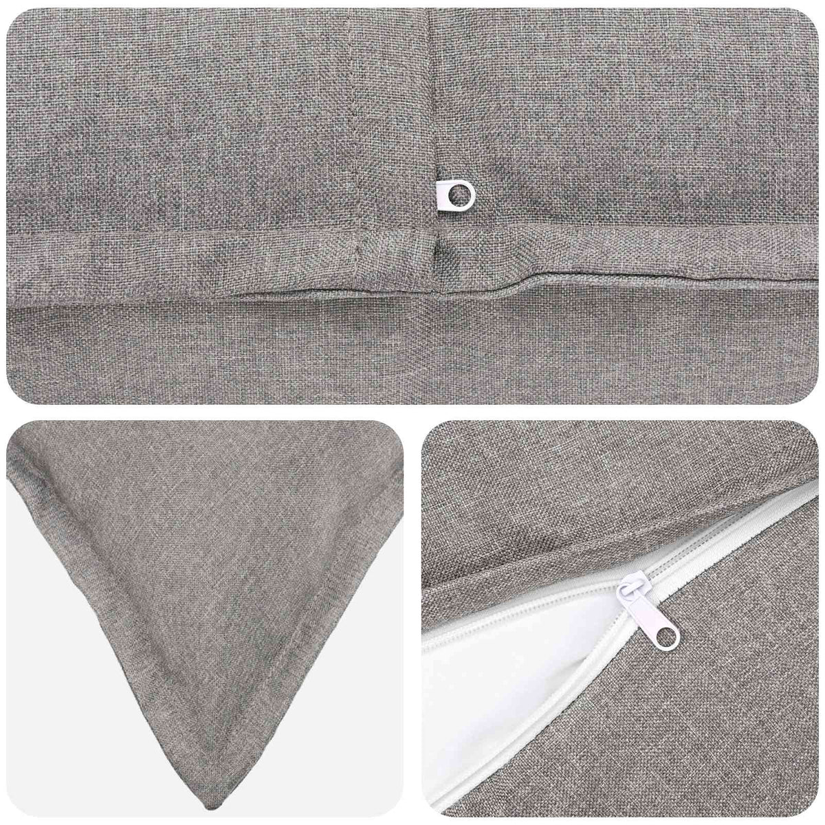 vidaXL Cushion with Pillow HOUTEN 2 pcs Cloud Grey Faux Linen
