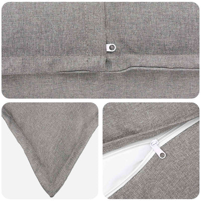 vidaXL Cushion with Pillow HOUTEN 2 pcs Cloud Grey Faux Linen