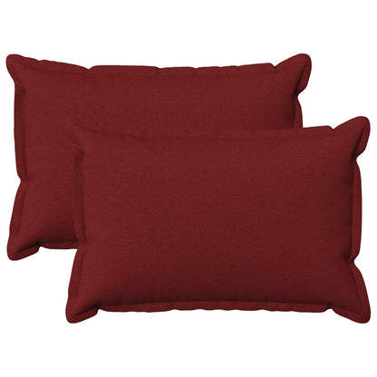 vidaXL Cushion with Pillow HOUTEN 2 pcs Wine Red Faux Linen