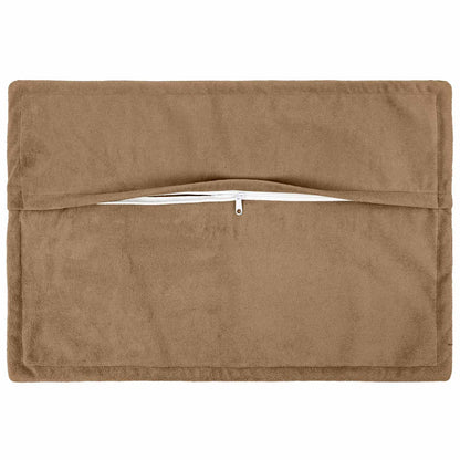 vidaXL Cushion with Pillow HOUTEN 2 pcs Taupe Microfiber Fleece